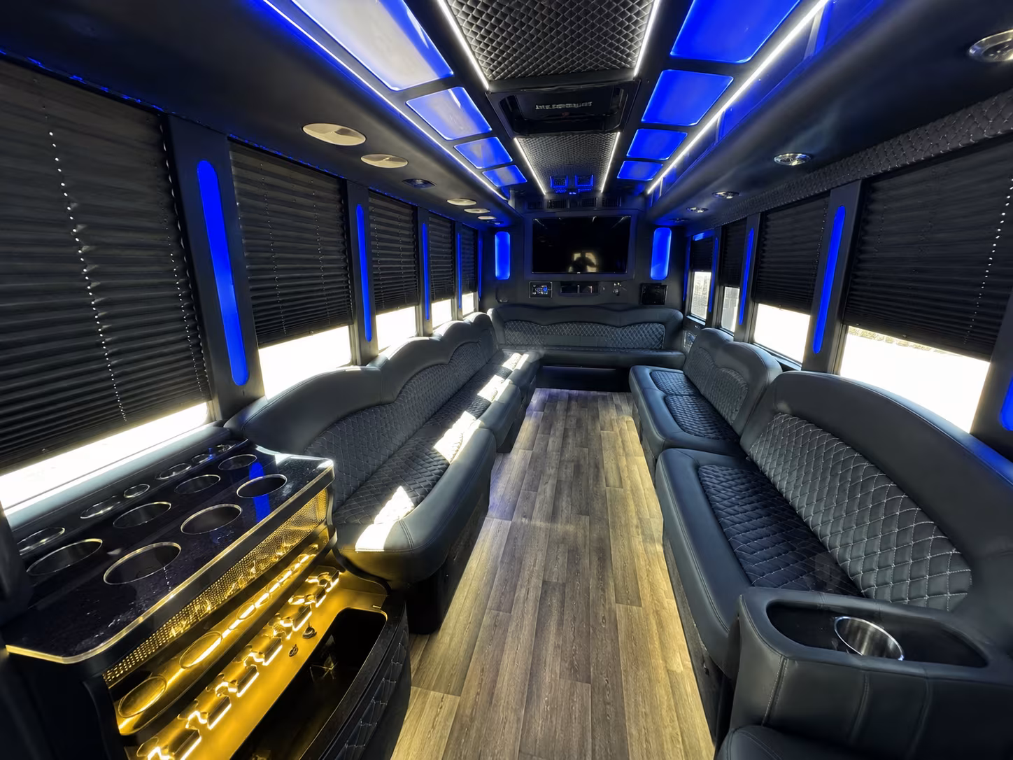20 Passenger Party Bus Inside