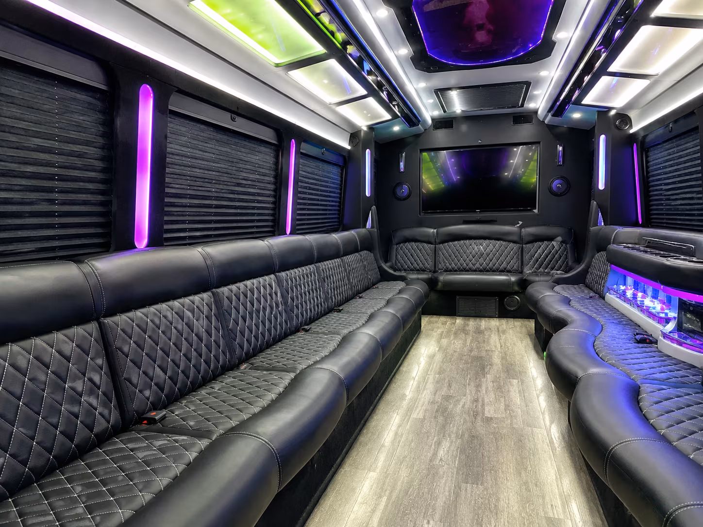 28 Passenger Party Bus Inside