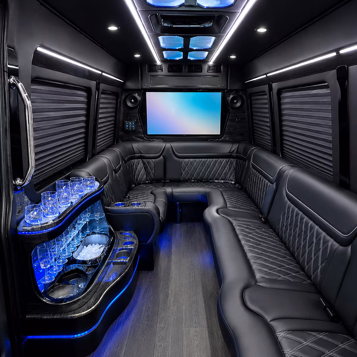 Laredo Prom & Homecoming Transportation party bus interior