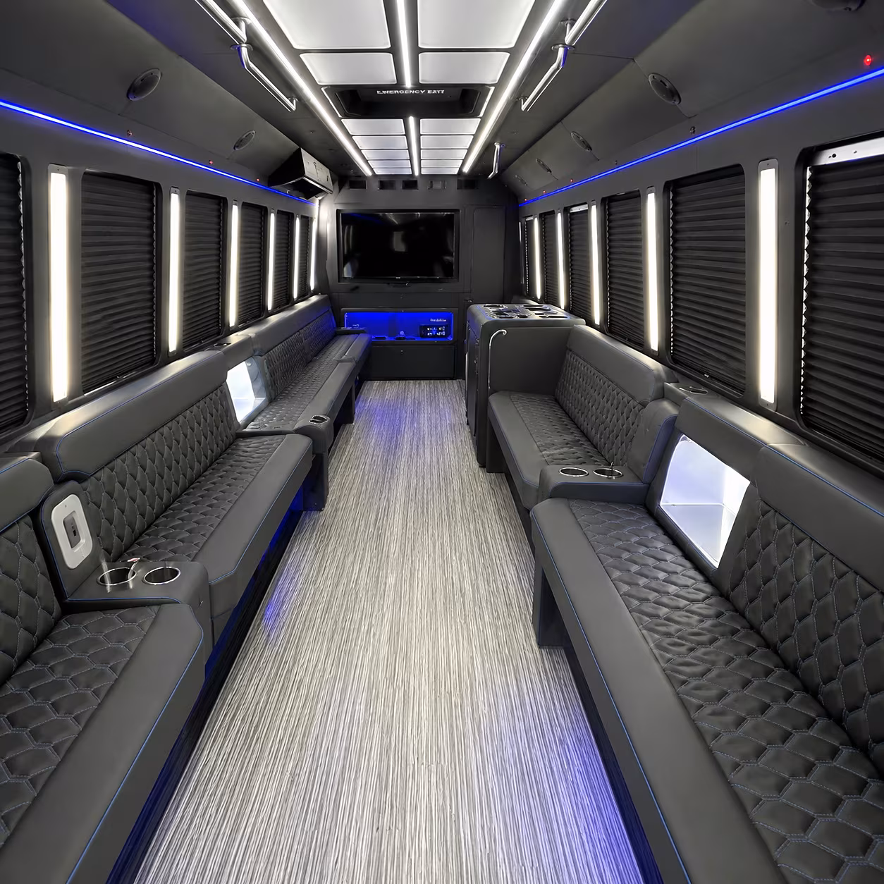 Laredo Prom & Homecoming Transportation party bus interior