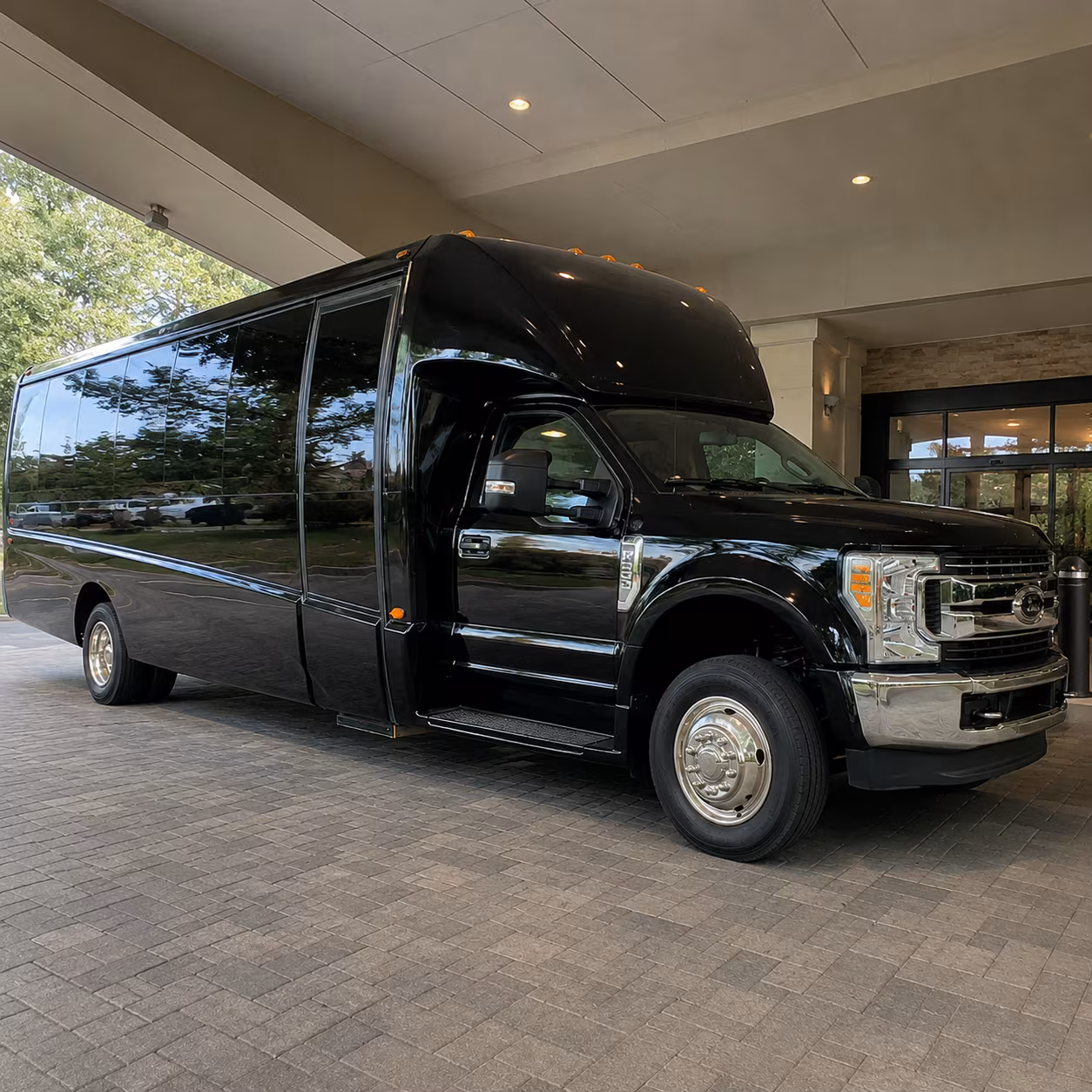 Laredo School Event Transportation party bus exterior