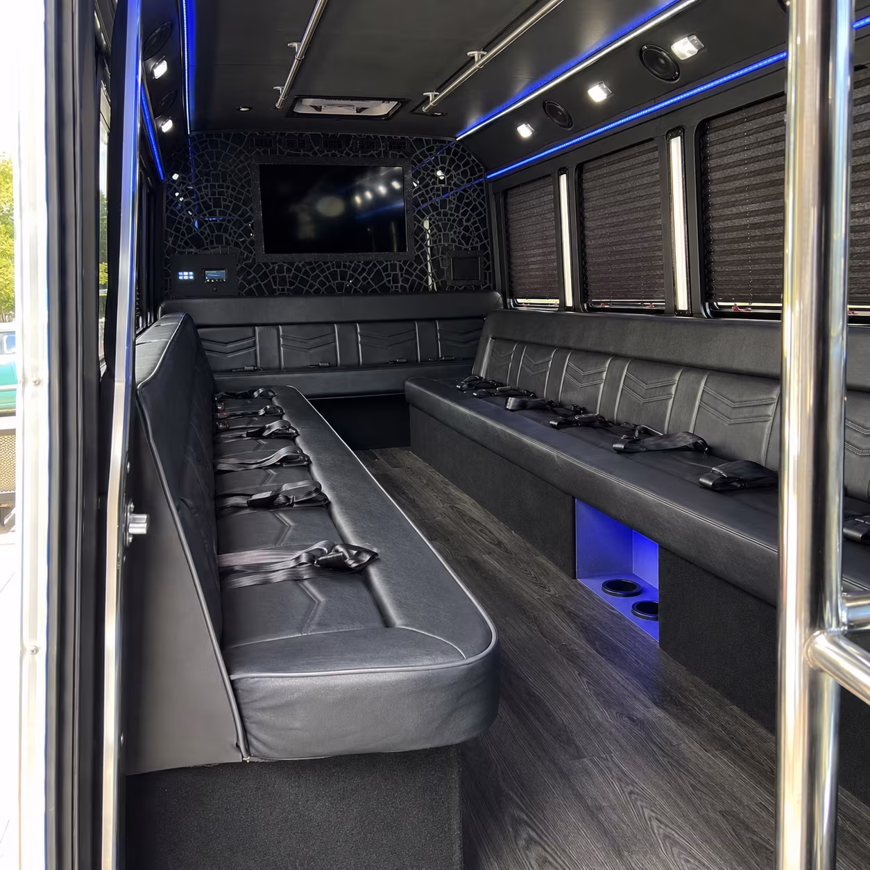 Laredo Sporting Event Transportation party bus exterior