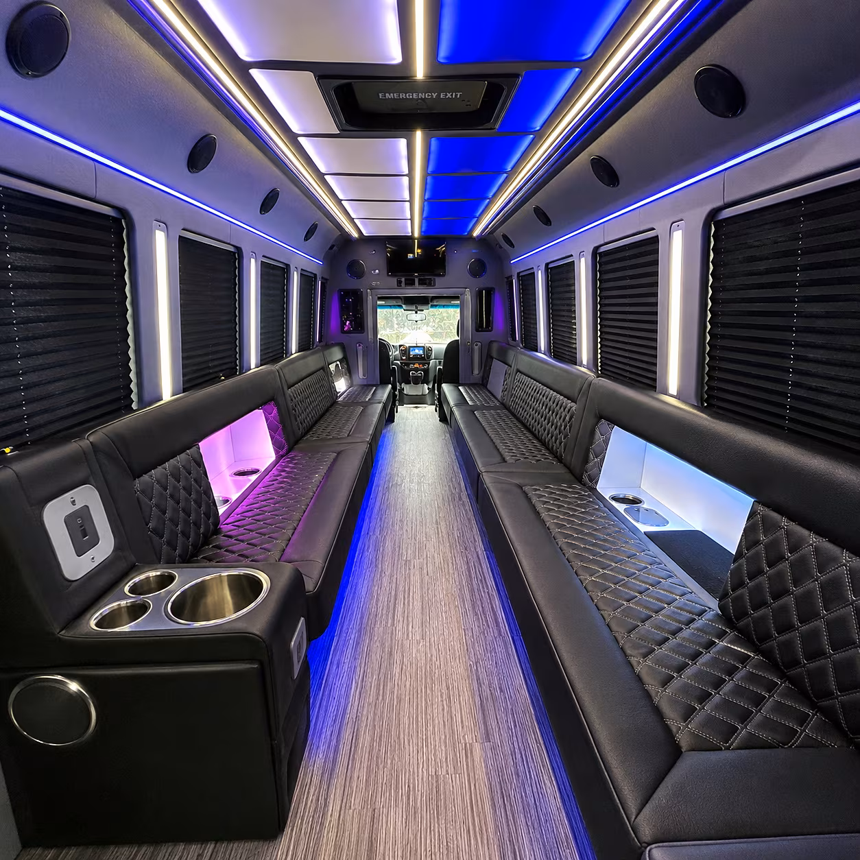 Laredo Sporting Event Transportation party bus interior