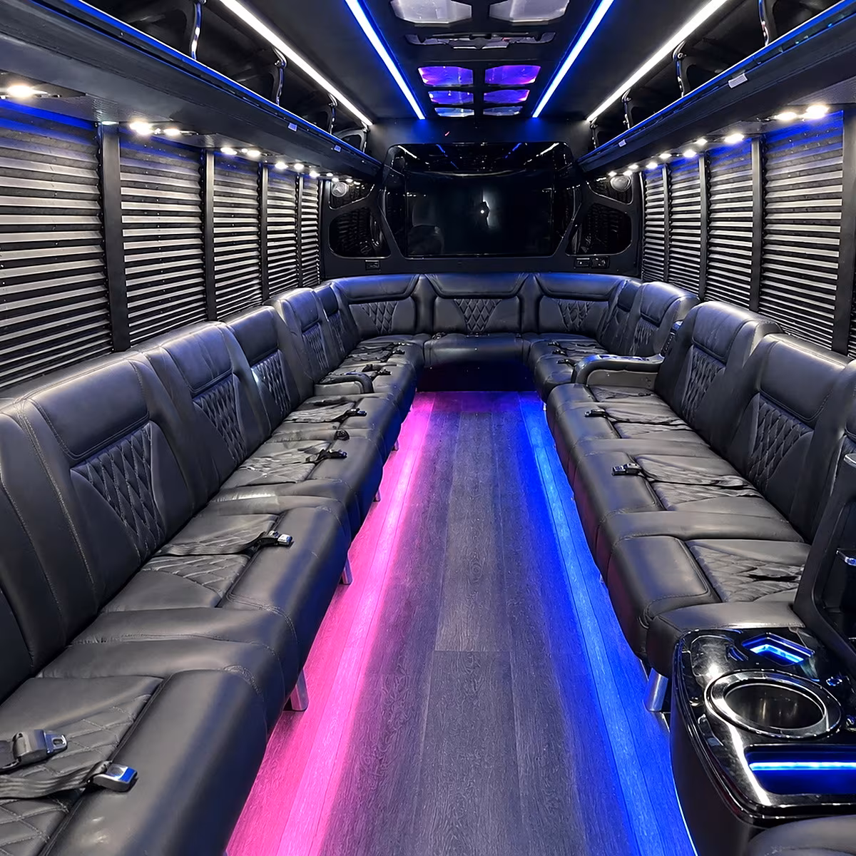 Laredo Sporting Event Transportation party bus interior