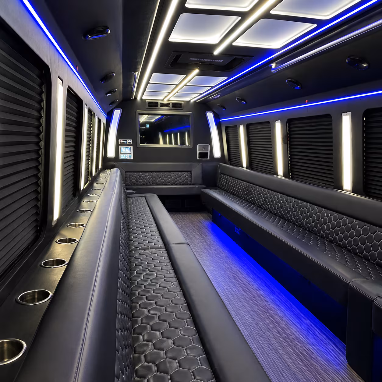 Laredo Wedding Transportation party bus exterior